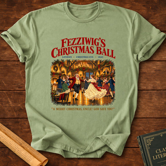Fezziwig’s Christmas Ball – A Christmas Carol T-Shirt - Sage