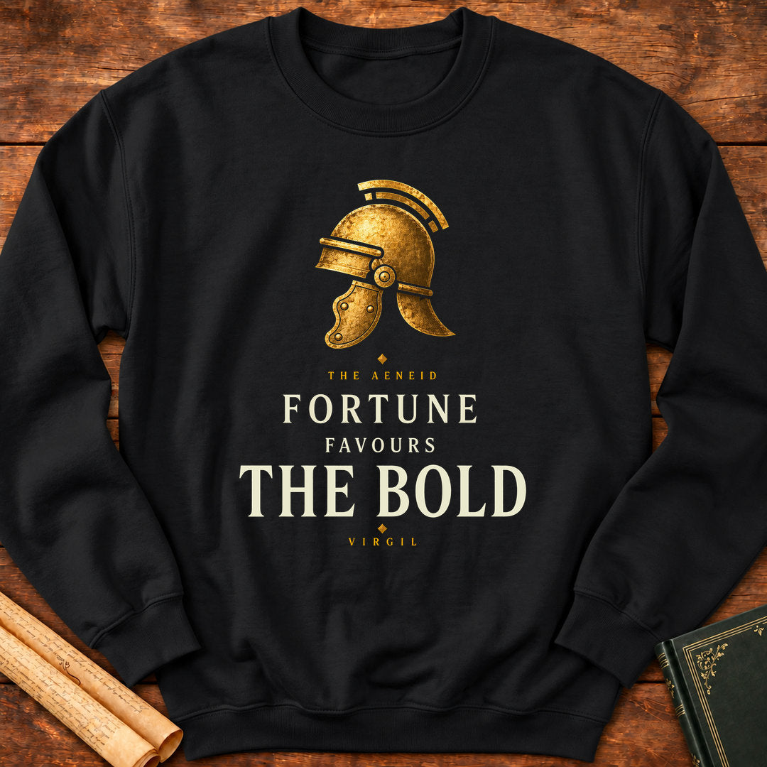 Fortune Favours the Bold – The Aeneid Premium Roman Literature Sweatshirt - Black