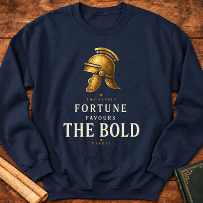 Fortune Favours the Bold – The Aeneid Premium Roman Literature Sweatshirt - Navy