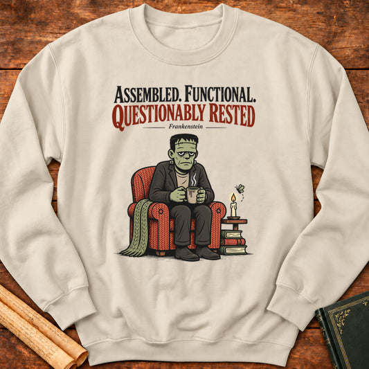 Frankenstein – Assembled, Functional, Questionably Rested Sweatshirt - Sand