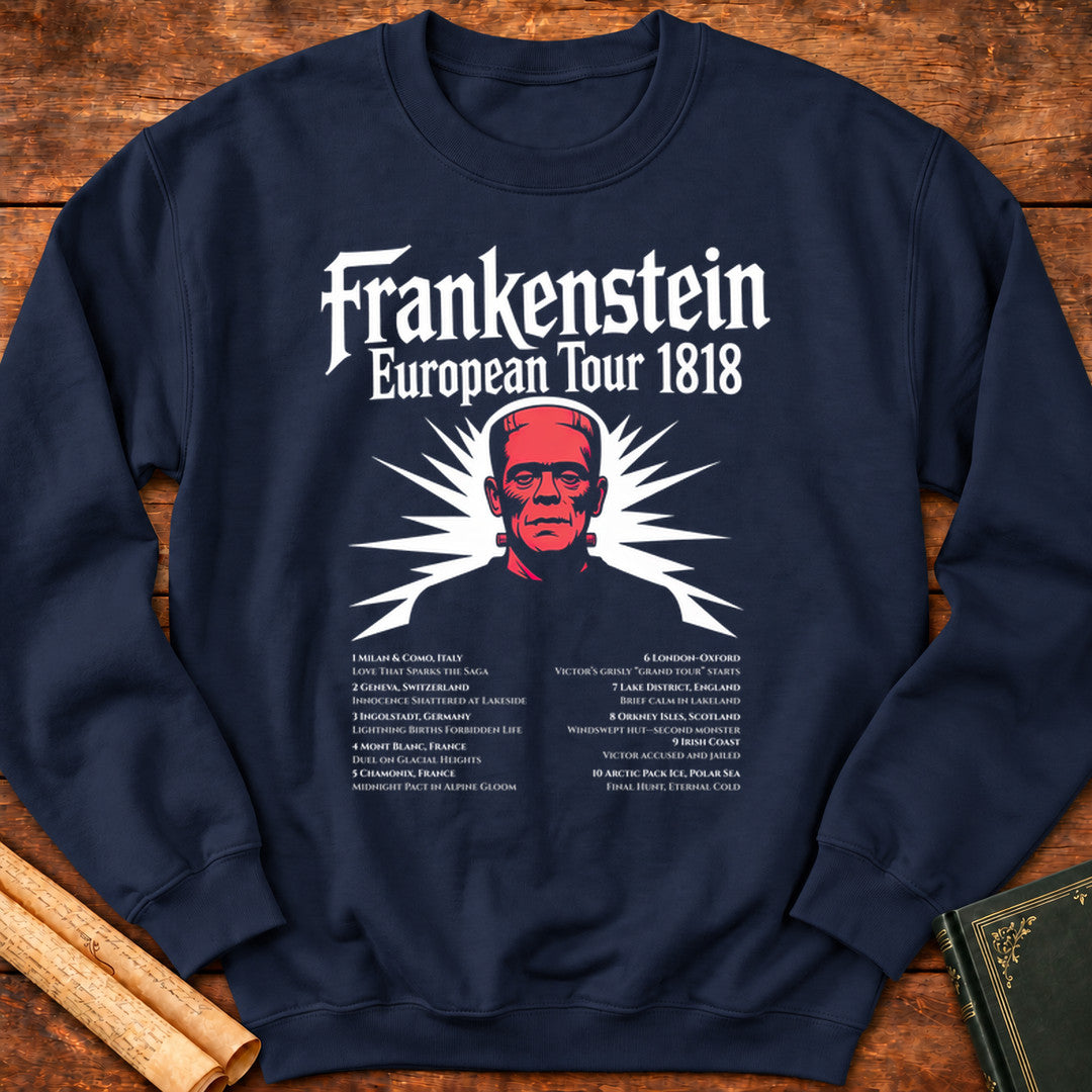 Frankenstein Silhouette European Tour Sweatshirt - Navy