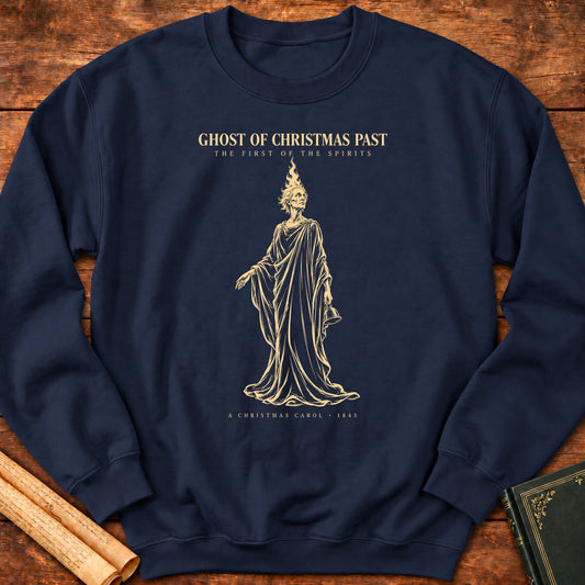 Ghost of Christmas Past – Charles Dickens Literary Christmas Sweatshirt - Navy