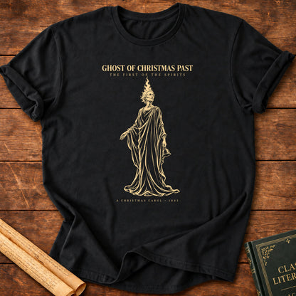 Ghost of Christmas Past – Charles Dickens Literary Christmas T-Shirt - Black