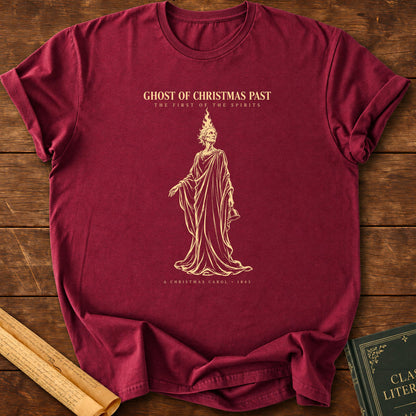 Ghost of Christmas Past – Charles Dickens Literary Christmas T-Shirt - Maroon
