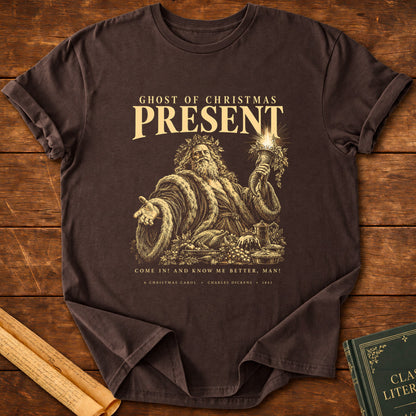 Ghost of Christmas Present — A Christmas Carol T-Shirt - Dark Chocolate