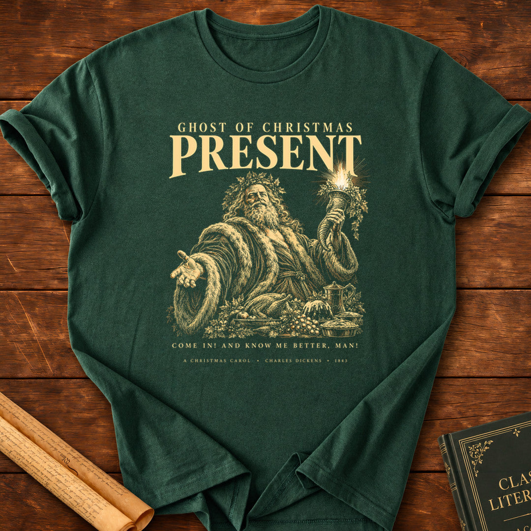 Ghost of Christmas Present — A Christmas Carol T-Shirt - Forest Green