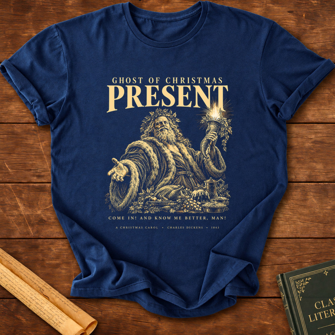 Ghost of Christmas Present — A Christmas Carol T-Shirt - Navy