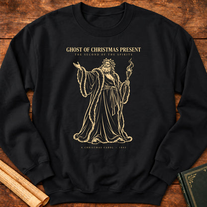Ghost of Christmas Present – Dickens A Christmas Carol Silhouette Sweatshirt - Black