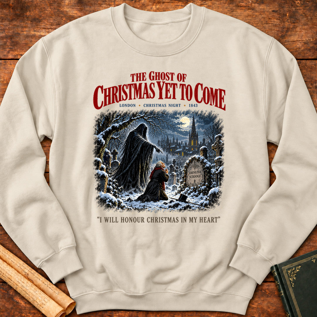 Ghost of Christmas Yet to Come – A Christmas Carol Sweatshirt - Sand