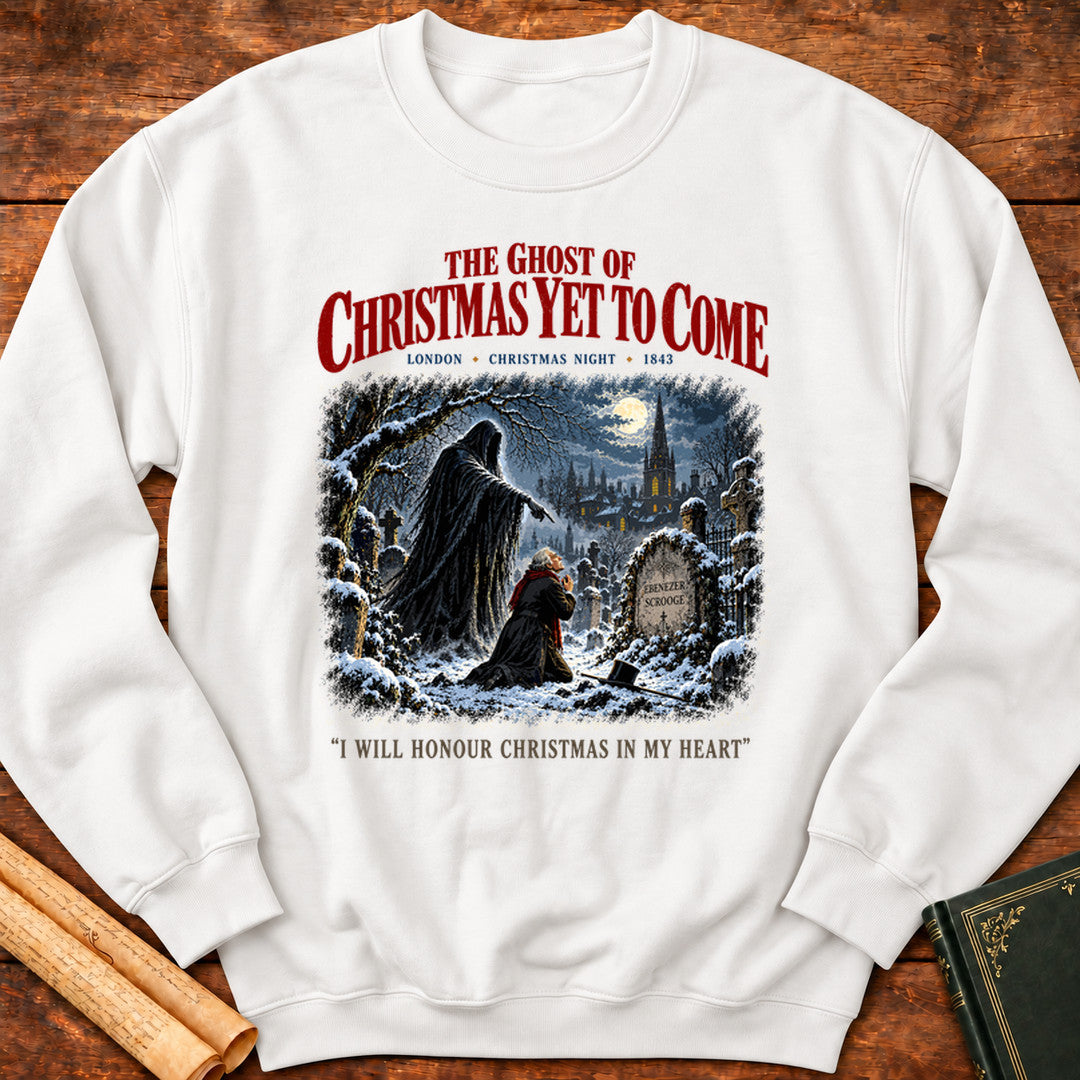 Ghost of Christmas Yet to Come – A Christmas Carol Sweatshirt - White