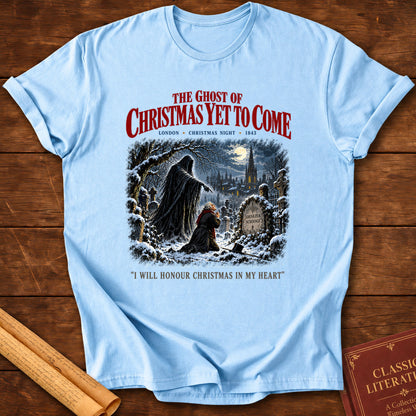 Ghost of Christmas Yet to Come – A Christmas Carol T-Shirt - Light Blue