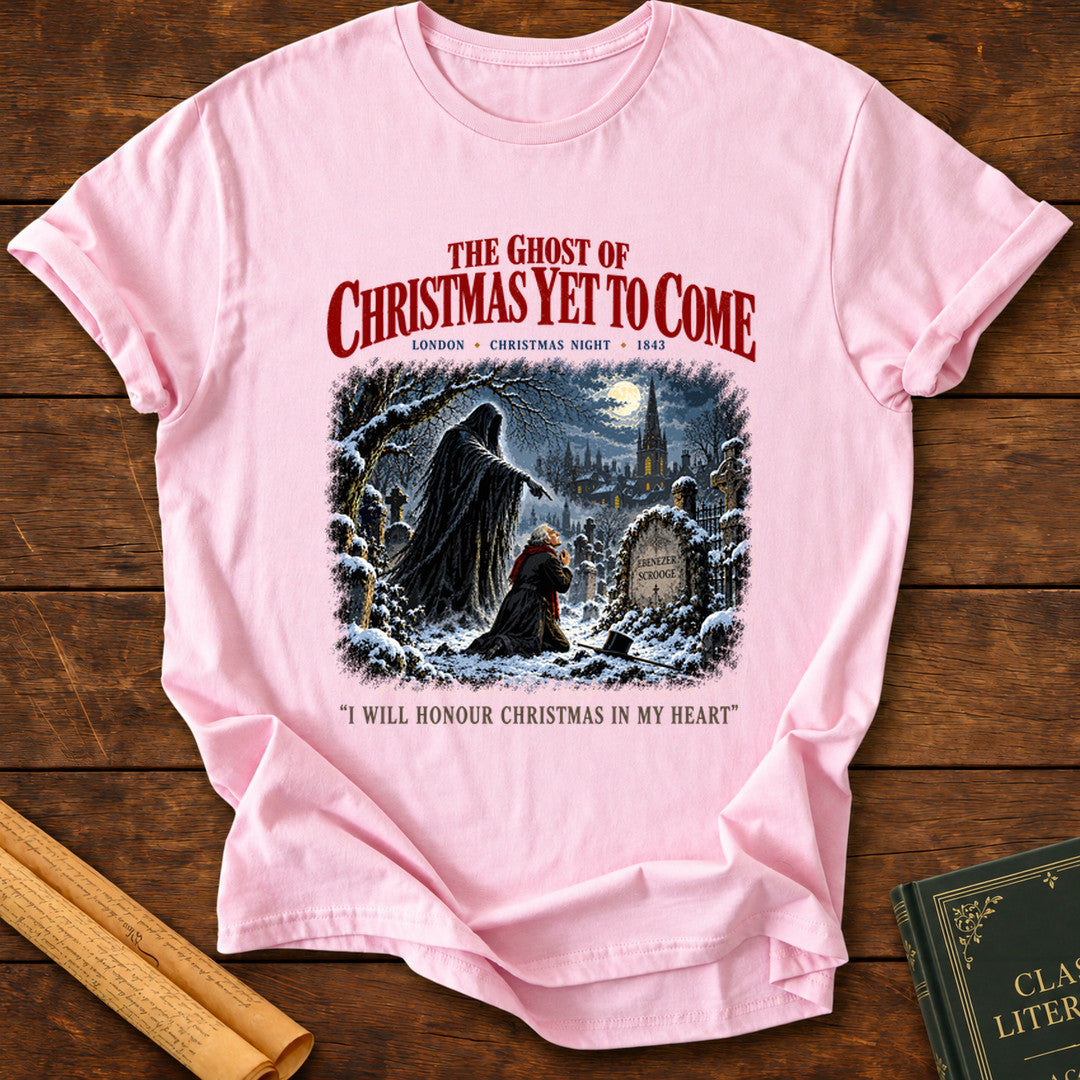 Ghost of Christmas Yet to Come – A Christmas Carol T-Shirt - Light Pink