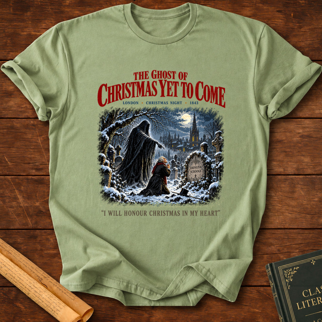 Ghost of Christmas Yet to Come – A Christmas Carol T-Shirt - Sage