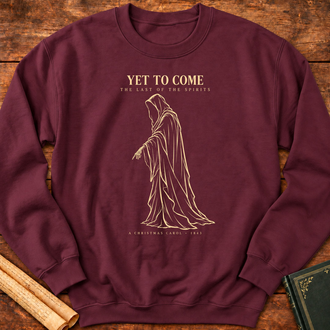 Ghost of Christmas Yet to Come – Charles Dickens Christmas Carol Sweatshirt - Maroon