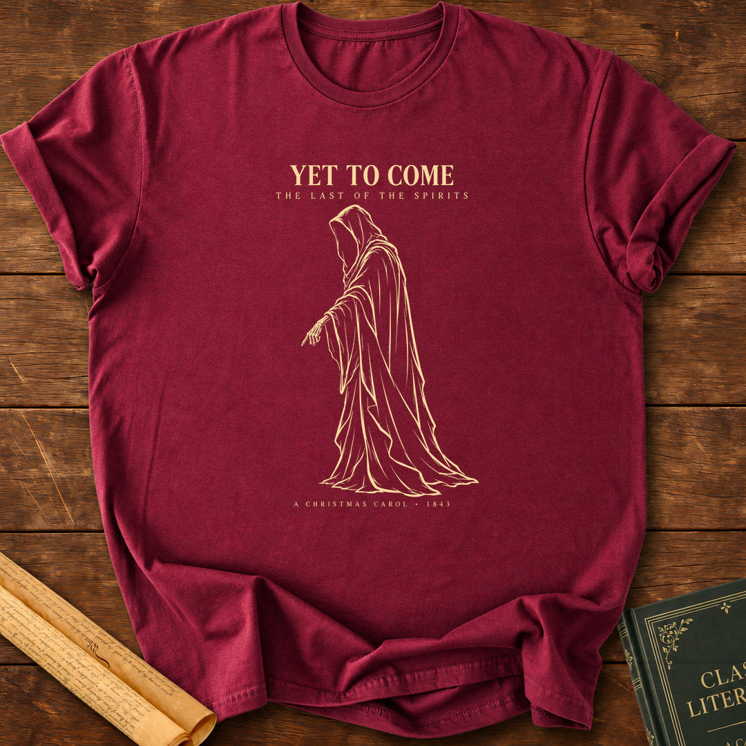 Ghost of Christmas Yet to Come – Charles Dickens Christmas Carol T-Shirt - Maroon