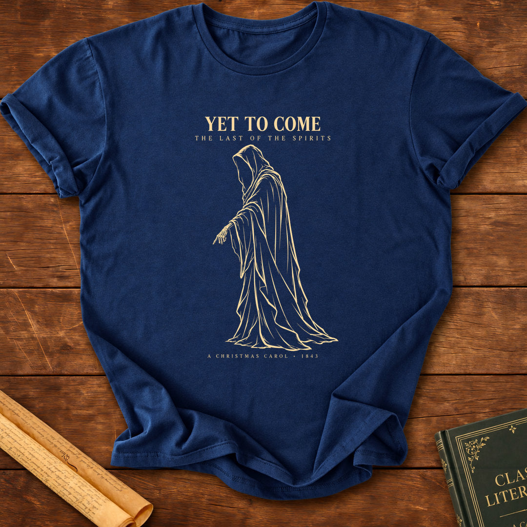 Ghost of Christmas Yet to Come – Charles Dickens Christmas Carol T-Shirt - Navy