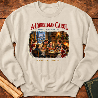 God Bless Us, Every One! – A Christmas Carol Sweatshirt - Sand