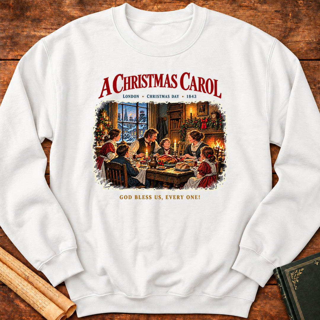 God Bless Us, Every One! – A Christmas Carol Sweatshirt - White