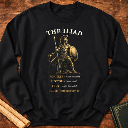 Homer’s The Iliad – Ancient Greek Warrior Sweatshirt - Black
