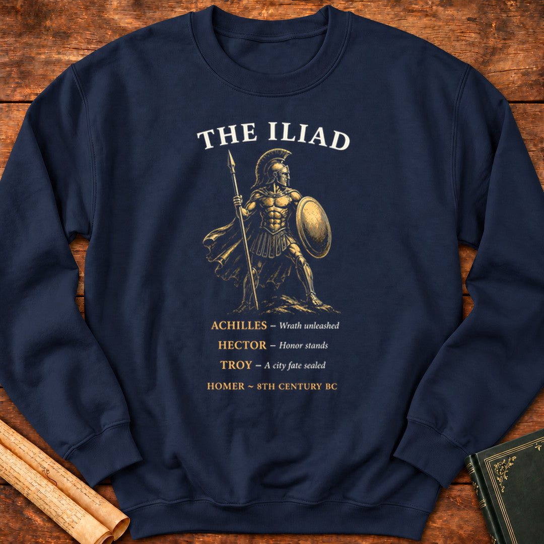 Homer’s The Iliad – Ancient Greek Warrior Sweatshirt - Navy