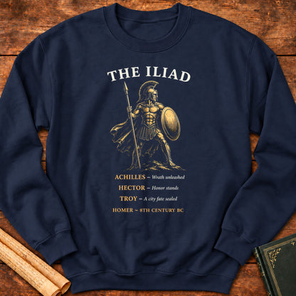 Homer’s The Iliad – Ancient Greek Warrior Sweatshirt - Navy