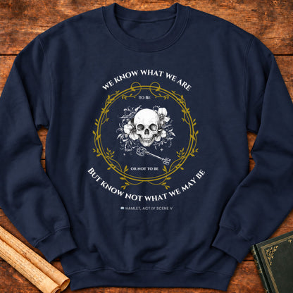 Know not what we may be Shakespeare Sweatshirt - Navy
