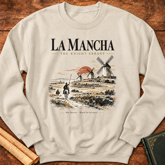 La Mancha – Don Quixote Knight Errant Literary Sweatshirt - Sand