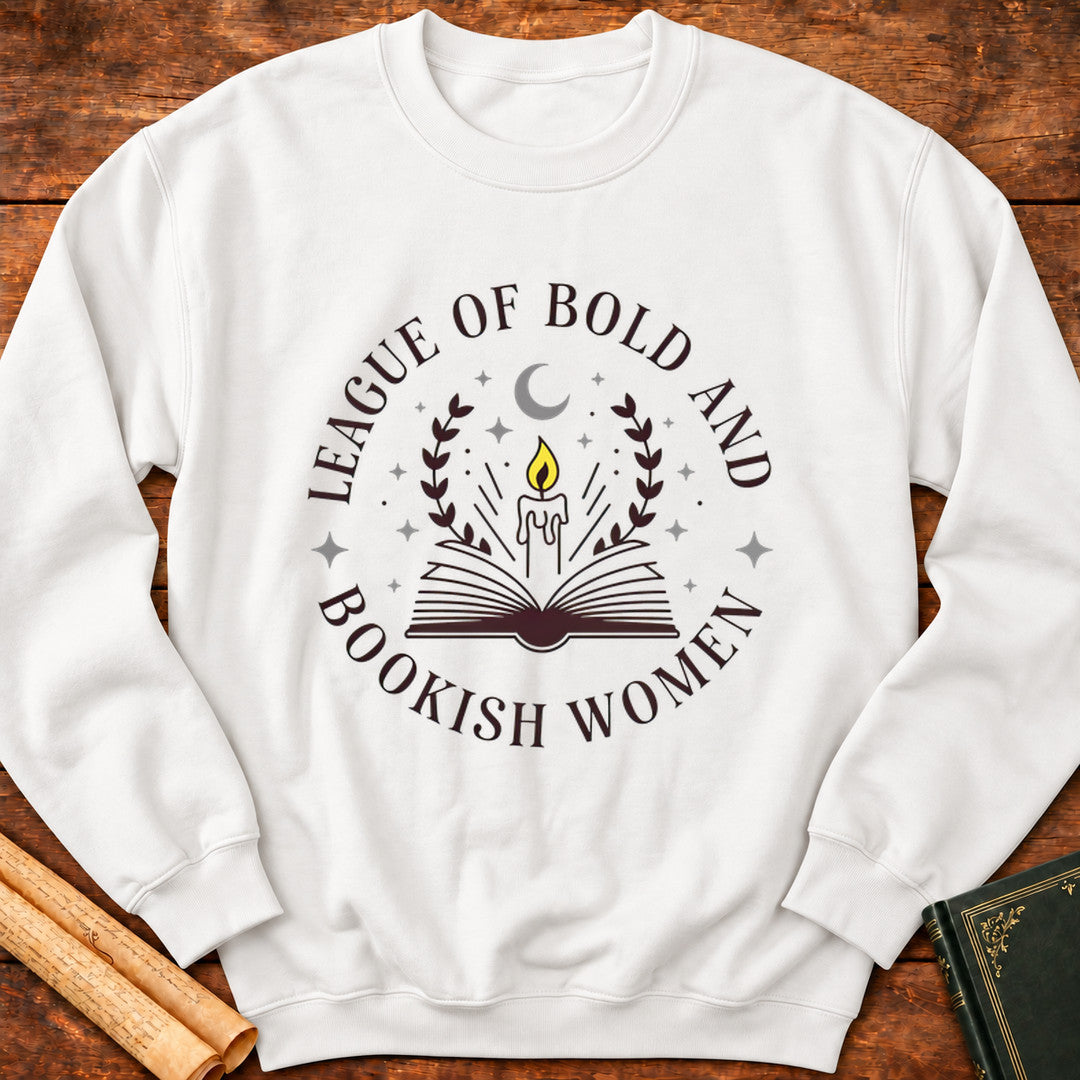 League of Bold and Bookish Women Sweatshirt - White