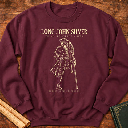 Long John Silver – Treasure Island Robert Louis Stevenson Sweatshirt - Maroon