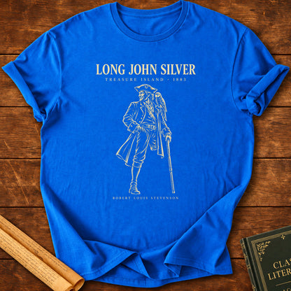 Long John Silver – Treasure Island Robert Louis Stevenson T-Shirt - Royal