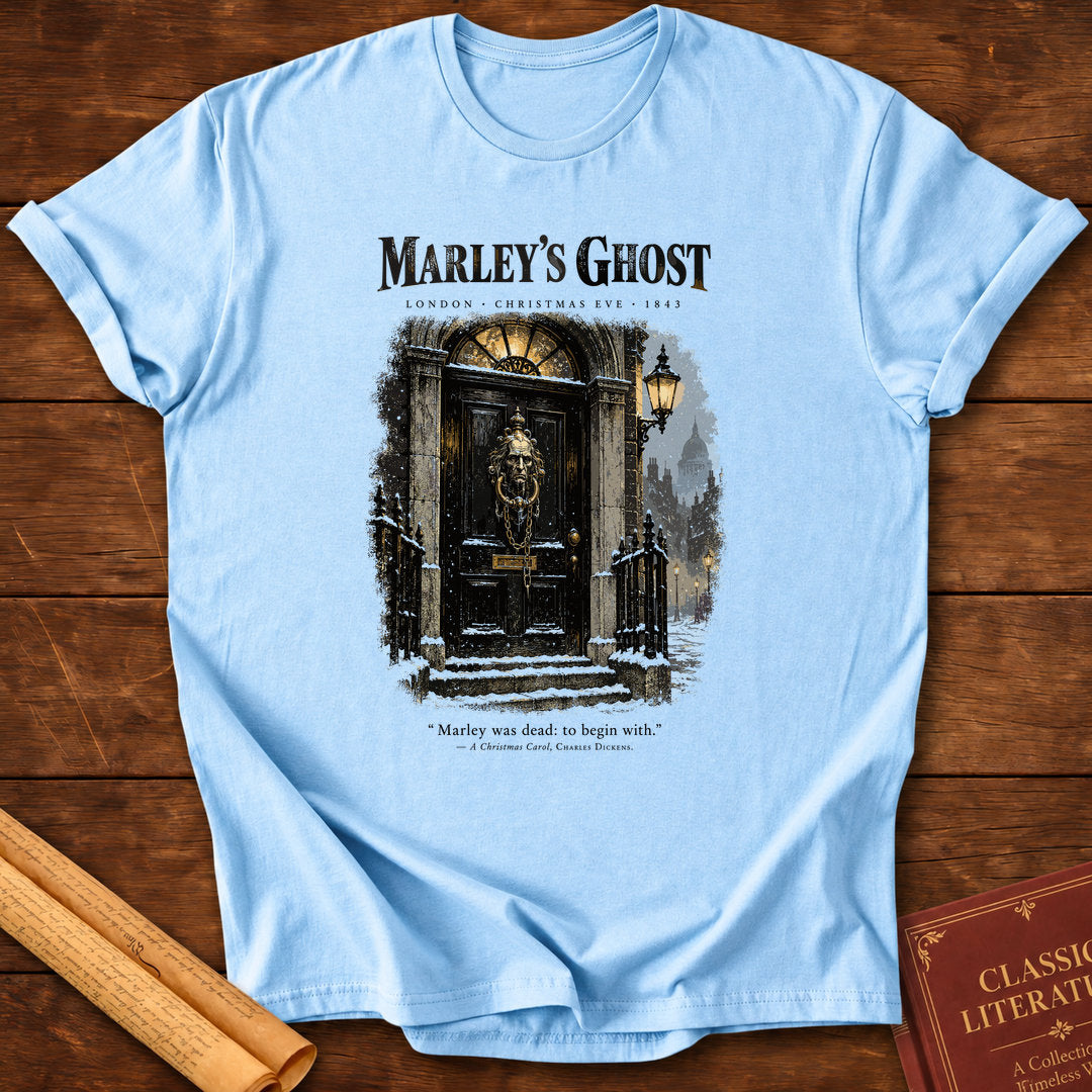 Marley's Ghost – A Christmas Carol Dickens T-Shirt - Light Blue