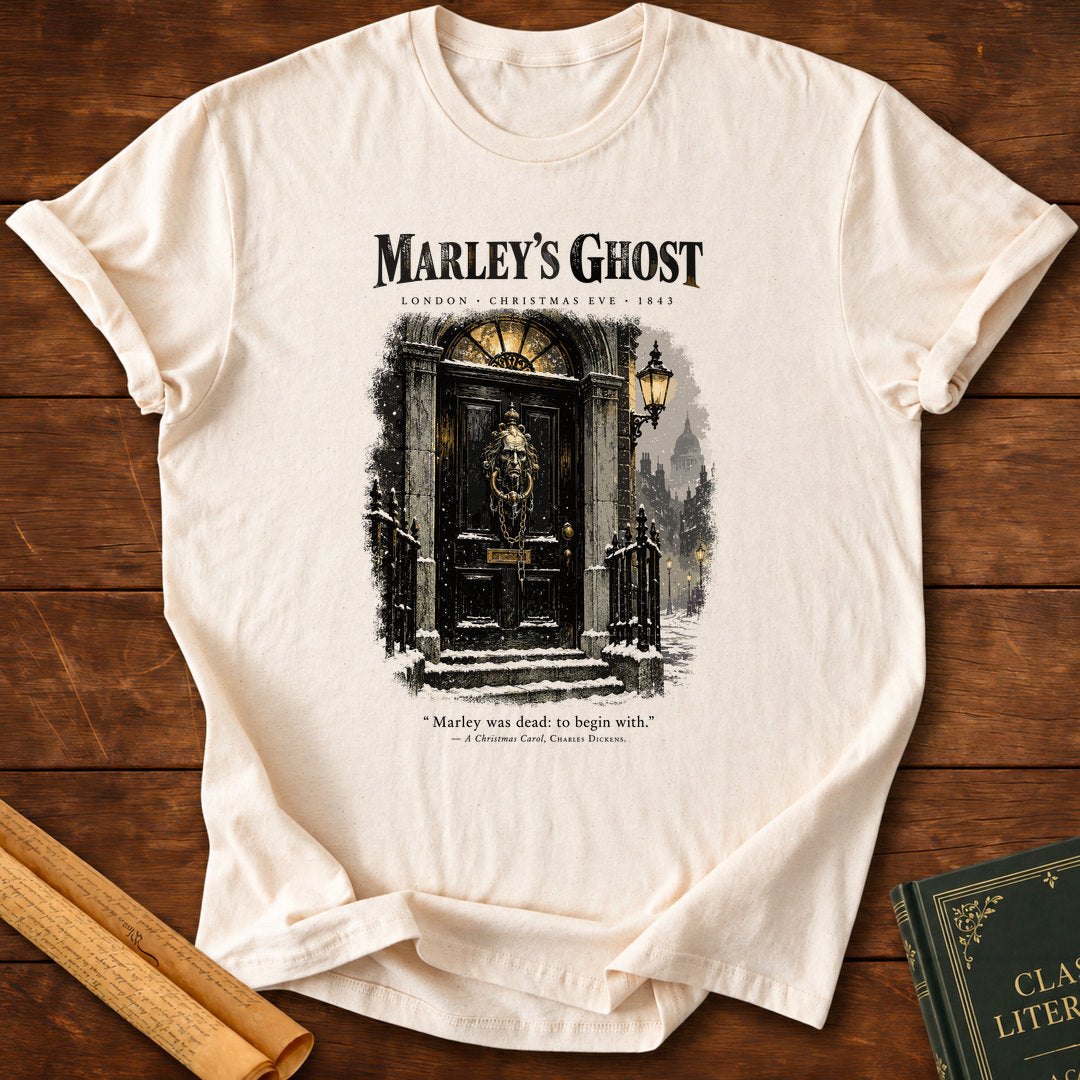 Marley's Ghost – A Christmas Carol Dickens T-Shirt - Natural