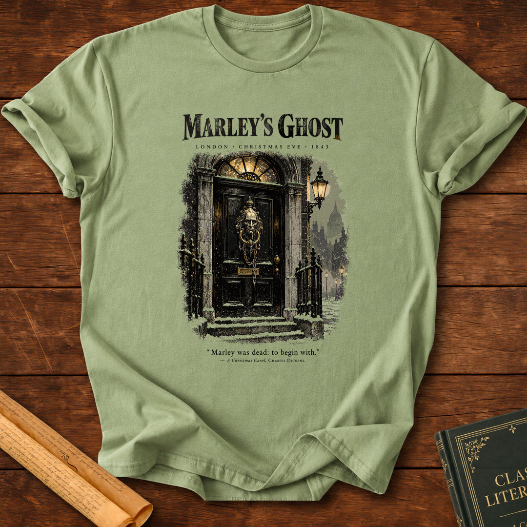 Marley's Ghost – A Christmas Carol Dickens T-Shirt - Sage