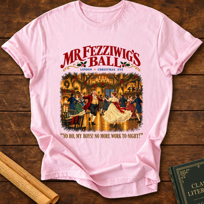 Mr Fezziwig's Ball – No More Work Tonight Dickens T-Shirt - Light Pink