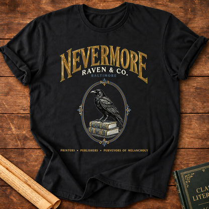 Nevermore – Raven & Co. Baltimore Edgar Allan Poe T-Shirt - Black