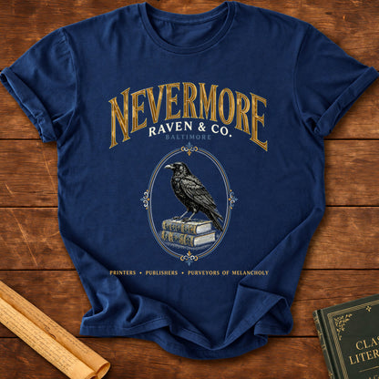 Nevermore – Raven & Co. Baltimore Edgar Allan Poe T-Shirt - Navy