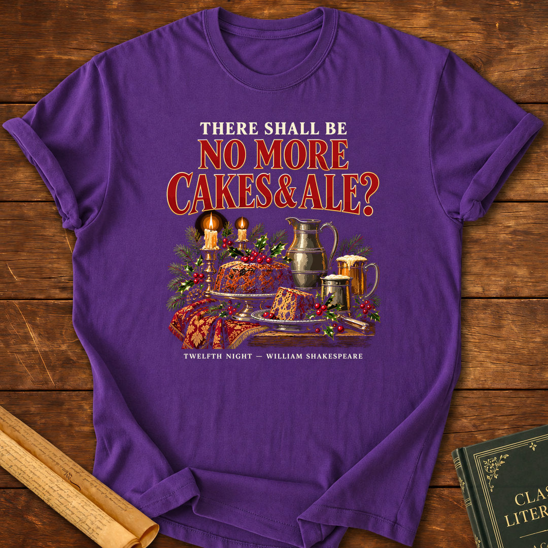 No More Cakes & Ale? – Twelfth Night Shakespeare Christmas T-Shirt - Purple