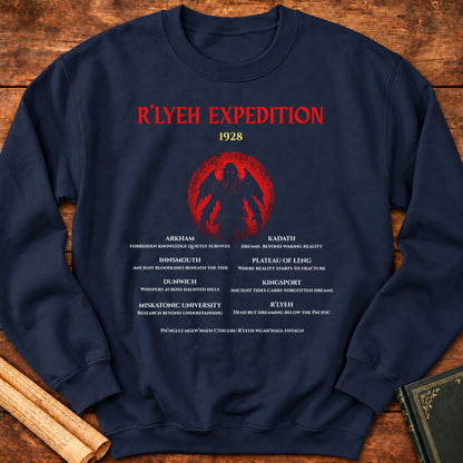 R’lyeh Expedition 1928 – Lovecraft Horror Sweatshirt - Navy