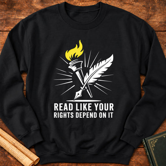 Read Like Your Rights Depend On It Sweatshirt - Black