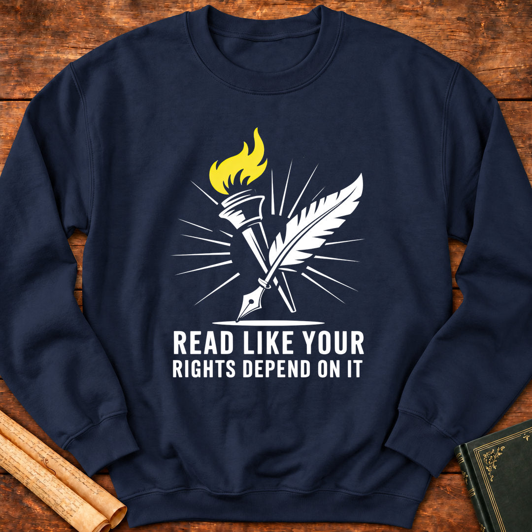 Read Like Your Rights Depend On It Sweatshirt - Navy