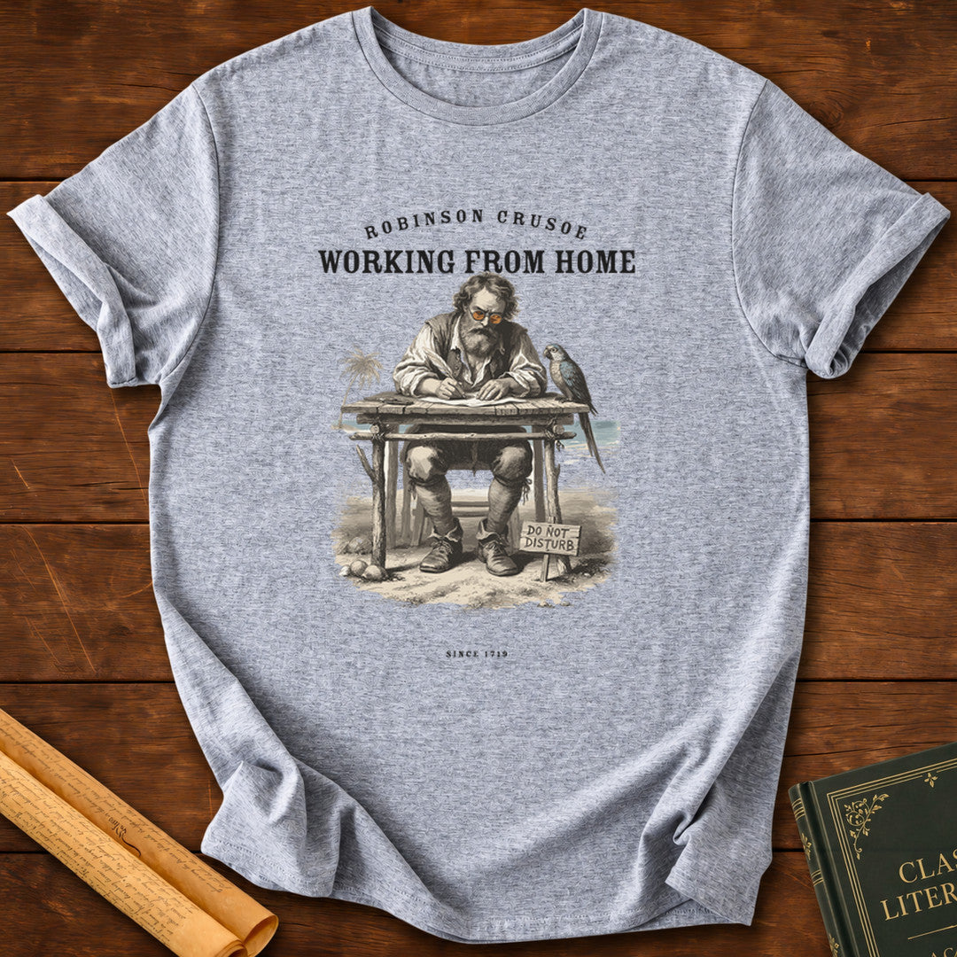 Robinson Crusoe – Working From Home Since 1719 T-Shirt - Sport Grey