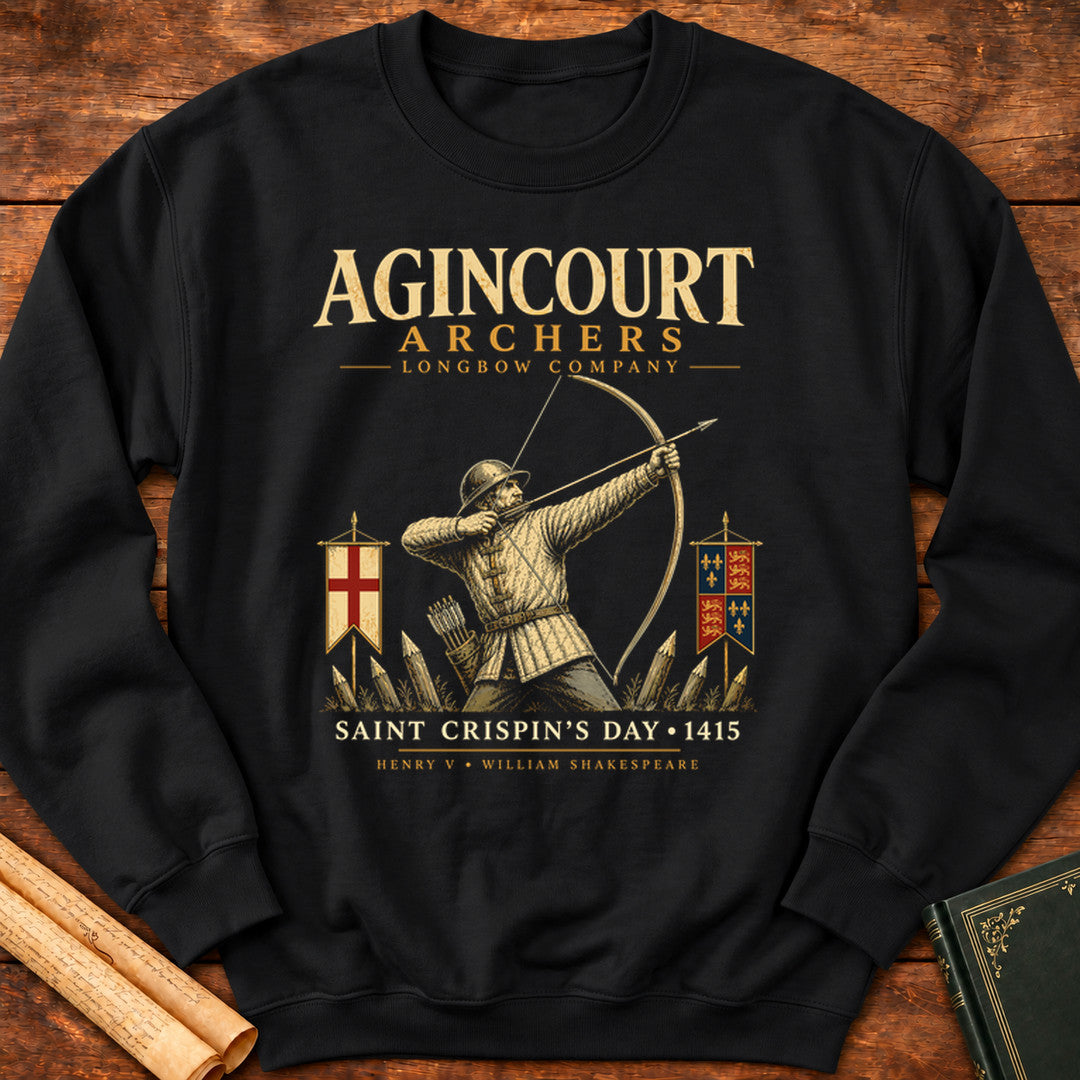 Saint Crispin’s Longbow Company – Agincourt 1415 Henry V Sweatshirt - Black