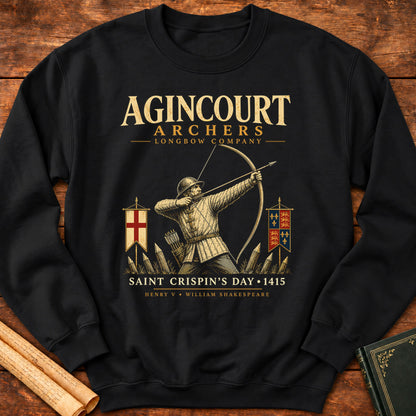 Saint Crispin’s Longbow Company – Agincourt 1415 Henry V Sweatshirt - Black