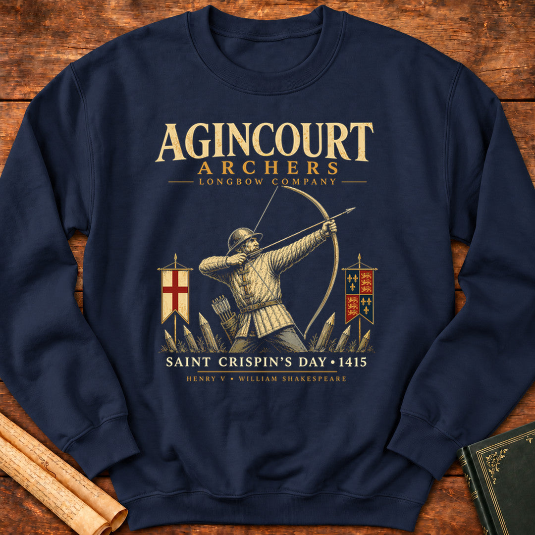 Saint Crispin’s Longbow Company – Agincourt 1415 Henry V Sweatshirt - Navy