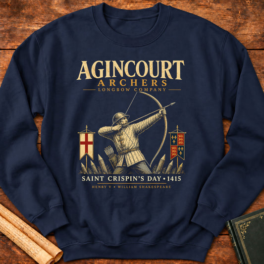 Saint Crispin’s Longbow Company – Agincourt 1415 Henry V Sweatshirt - Navy
