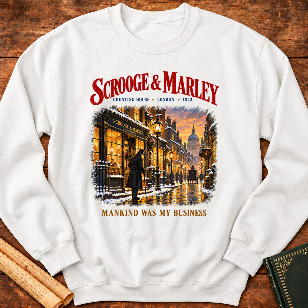 Scrooge & Marley – Mankind Was My Business Sweatshirt - White