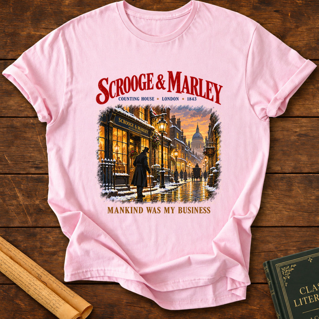 Scrooge & Marley – Mankind Was My Business T-Shirt - Light Pink