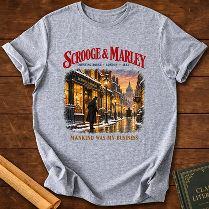 Scrooge & Marley – Mankind Was My Business T-Shirt - Sport Grey