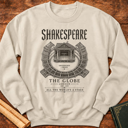 Shakespeare's Globe Theatre Blueprint Sweatshirt – All The World's A Stage - Sand