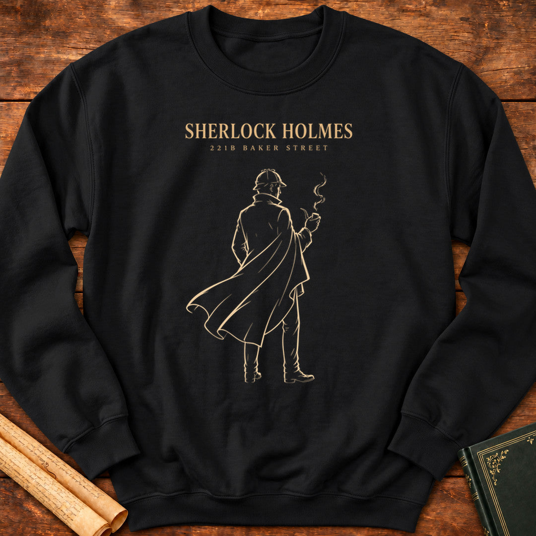 Sherlock Holmes: Silhouette 221B Baker Street Sweatshirt - Black